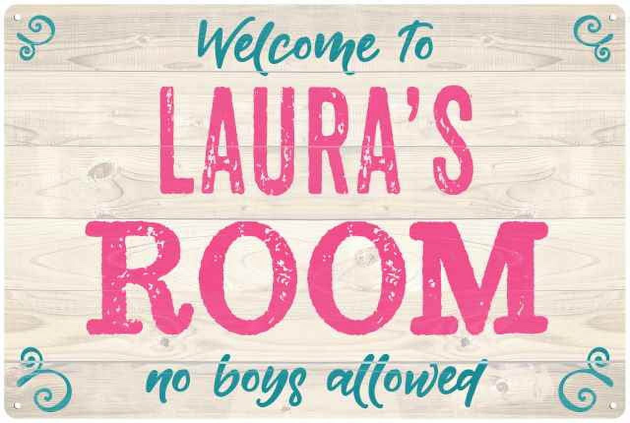 LAURA'S Room Kids Bedroom Sign 8x12 Metal Sign 208120089340 - Walmart.com