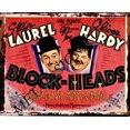 LAUREL & HARDY IN BLOCKHEADS metal wall sign cafe shop room home cinema
