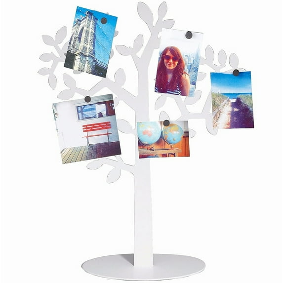 LAUREL White metallic Mini Desk Tree Frame w pill-size Magnets by Umbra