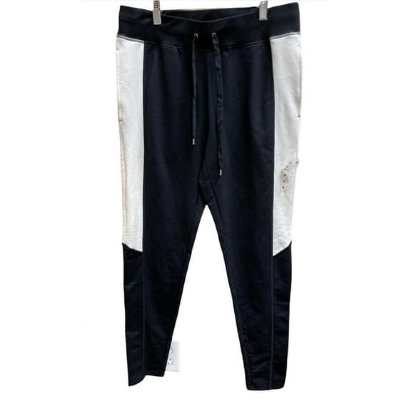 LAUREN RALPH LAUREN Black/White Women's Striped Sweatpant, US Medium, NWOT