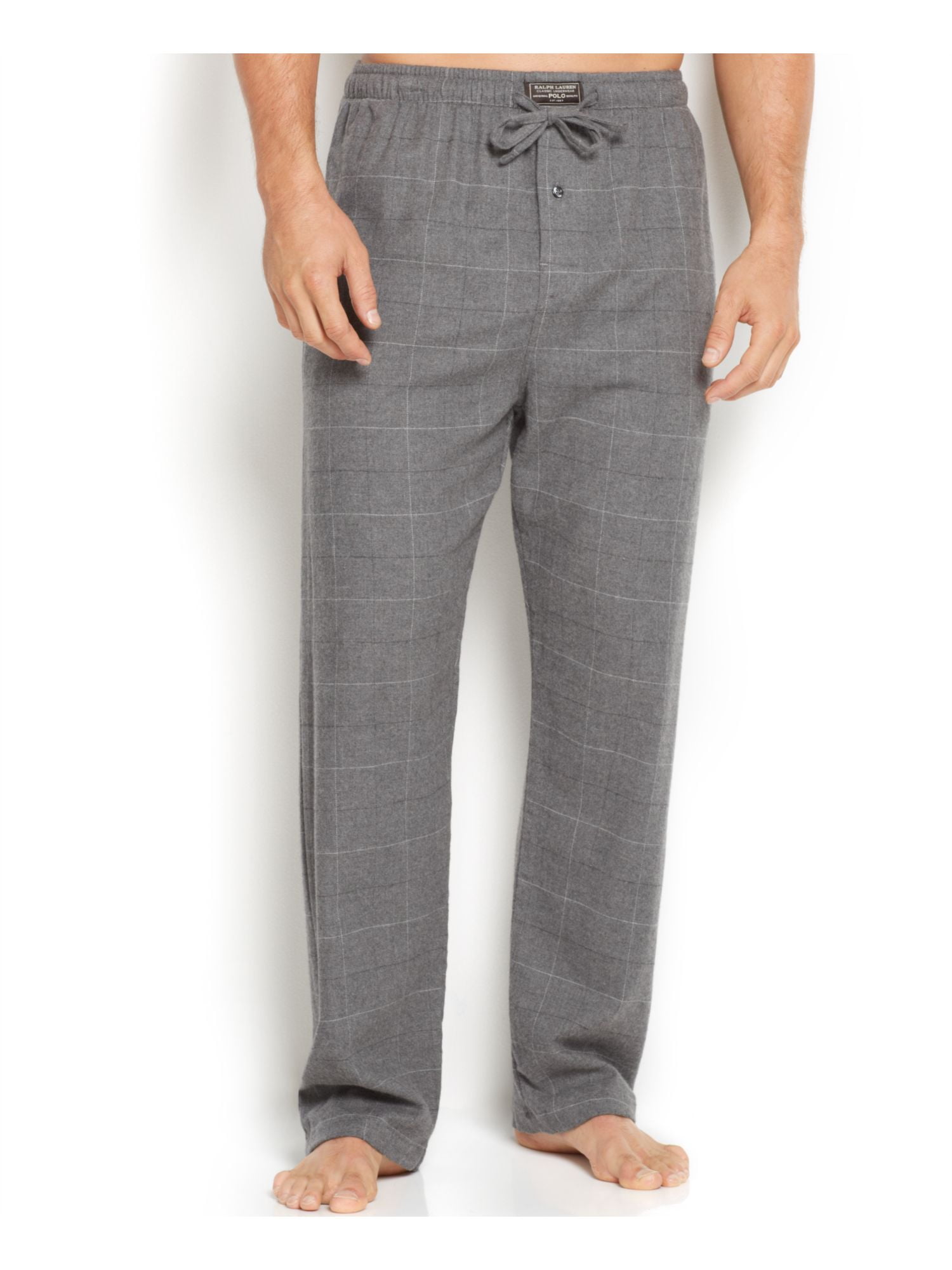 POLO RALPH LAUREN Men`s Mini Terry Pajama Pants (G(PP25RL-A6EL)/N, Small)  at  Men's Clothing store