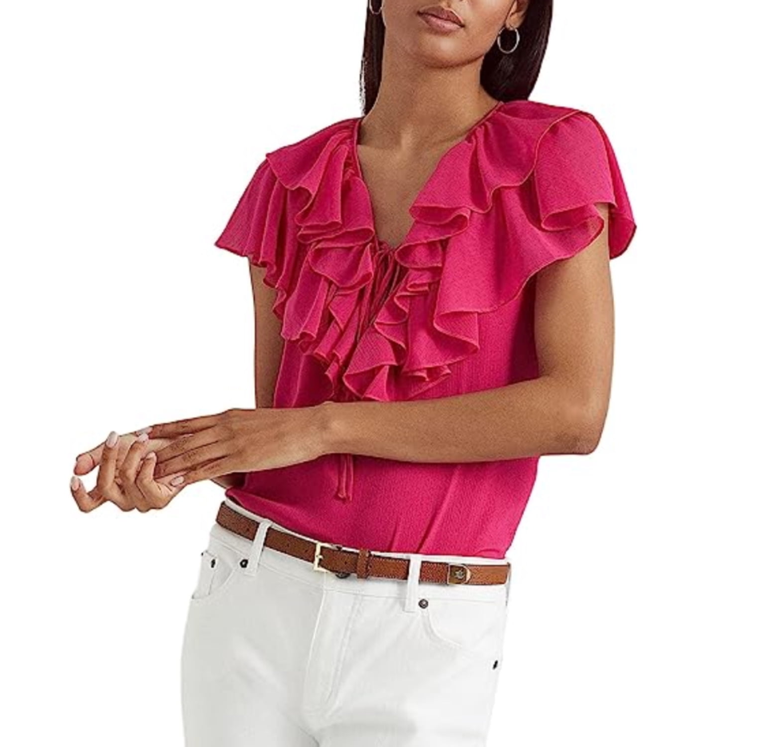 ralph lauren ruffle top