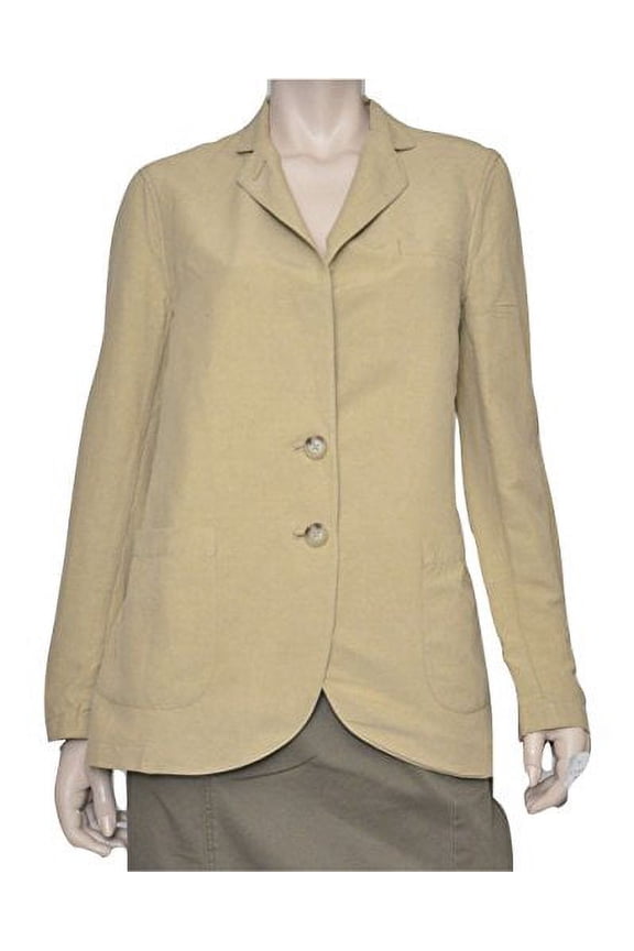 Vincent Silk/Linen Jacket Blazer, Light Wheat (X-Small)