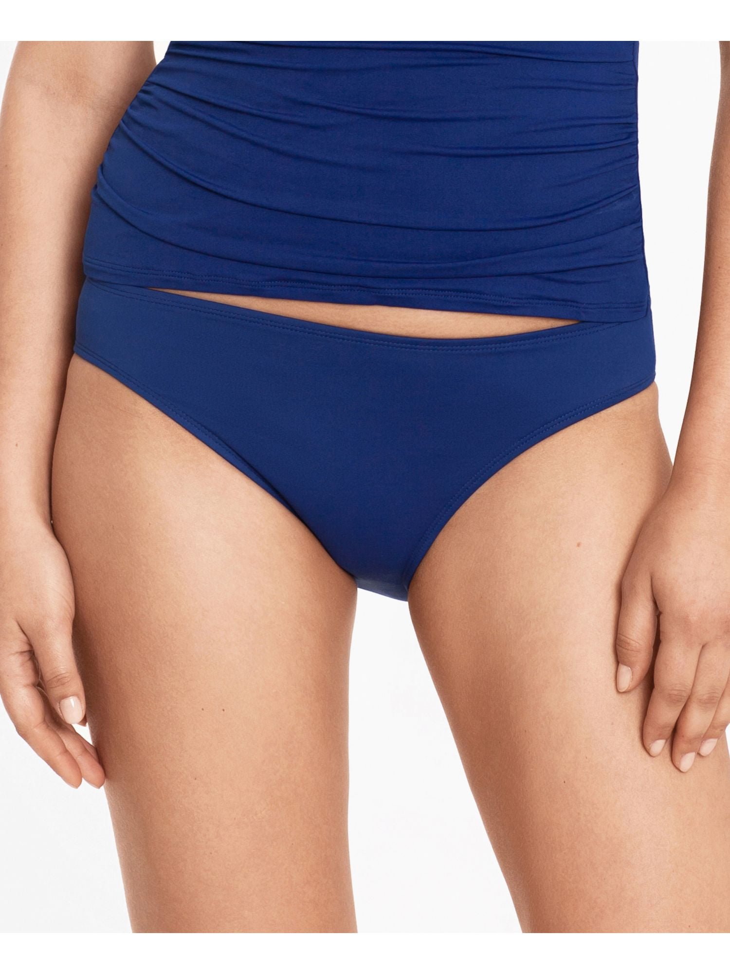 LAUREN RALPH LAUREN Women's Navy Stretch Lined Full Coverage Beach Club Hipster Swimsuit Bottom 6