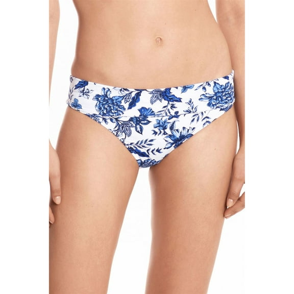 LAUREN RALPH LAUREN Women's White Floral Stretch LINED Full Coverage Hipster Swimsuit Bottom 14