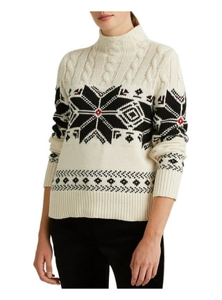 Lauren Ralph Lauren Women's Plus Monogram Cable-Knit Sweater (2X, Blue  Loch) 