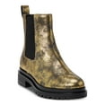 thumbnail image 1 of LAUREN RALPH LAUREN Womens Black Distressed Lug Sole Goring Corinne Round Toe Block Heel Leather Booties 10 B, 1 of 4