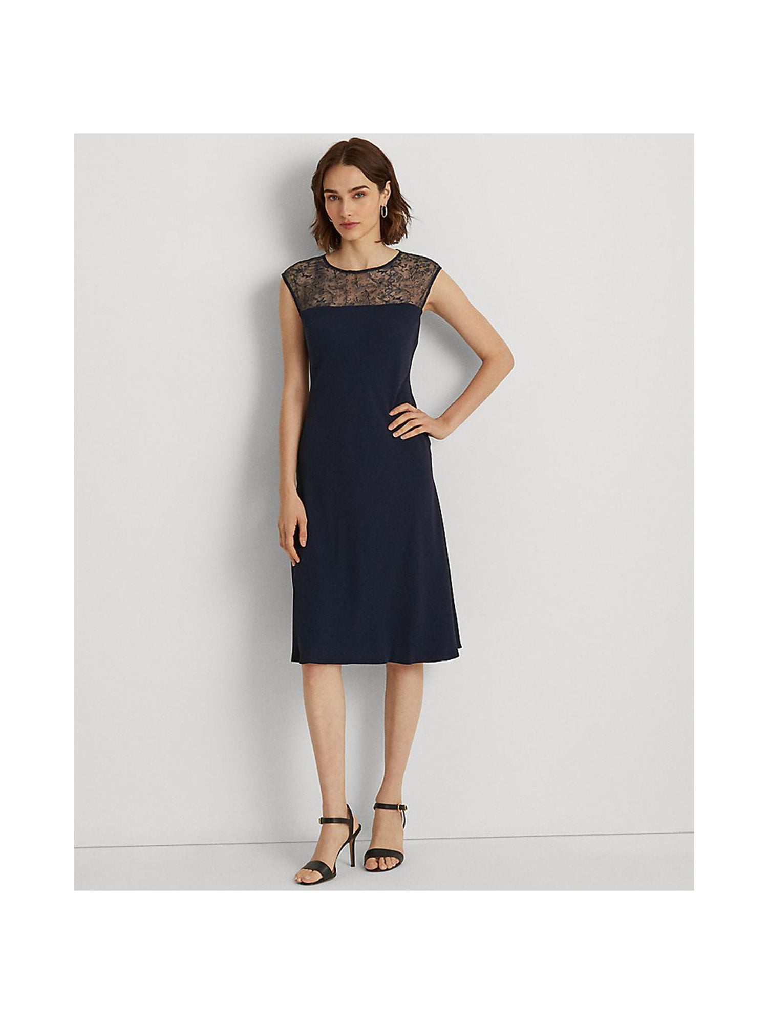 green emerald velvet dress Women Fit and Flare Blue Below Knee Dress – Amy's Cart