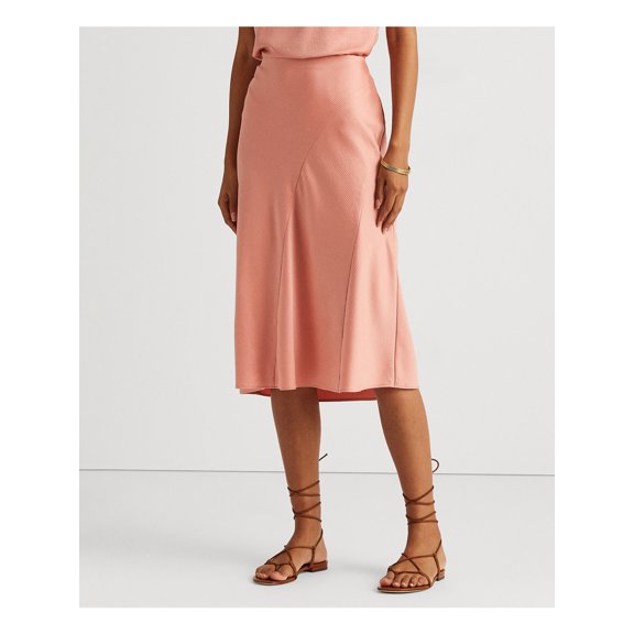 LAUREN RALPH LAUREN Womens Pink Midi A-Line Skirt 16