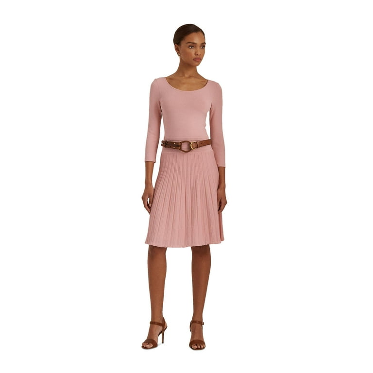 Ralph Lauren Three Quarter Sleeve Dress, Women's, Size: Medium *, Pink