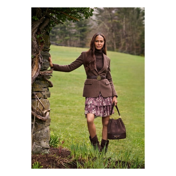 LAUREN RALPH LAUREN Womens Purple Zippered Ruffled Tiered Skirt Lined Floral Short A-Line Skirt 10