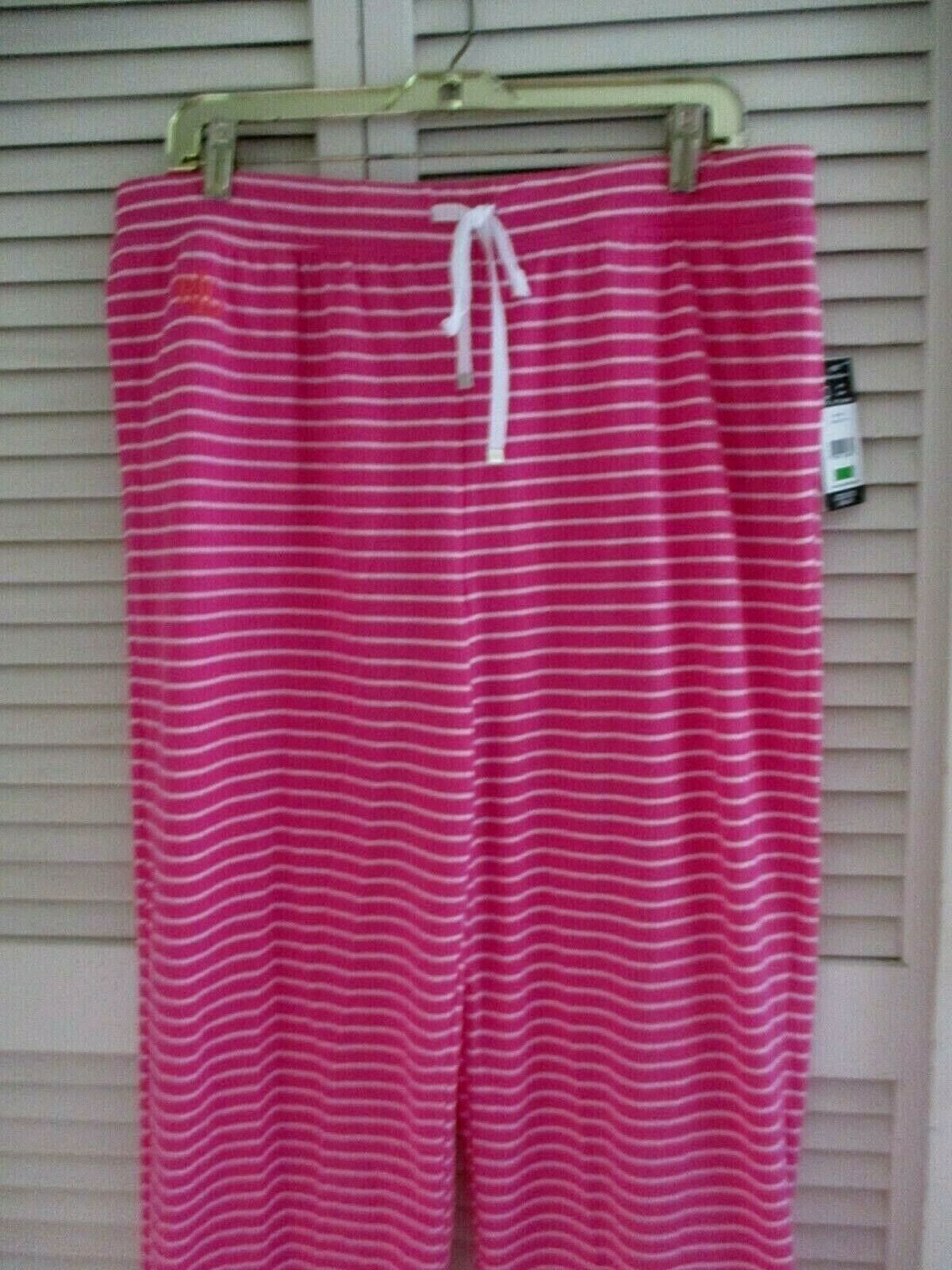 LAUREN RALPH LAUREN Womens Striped Pajama Pants,Pink Stripe,Medium ...