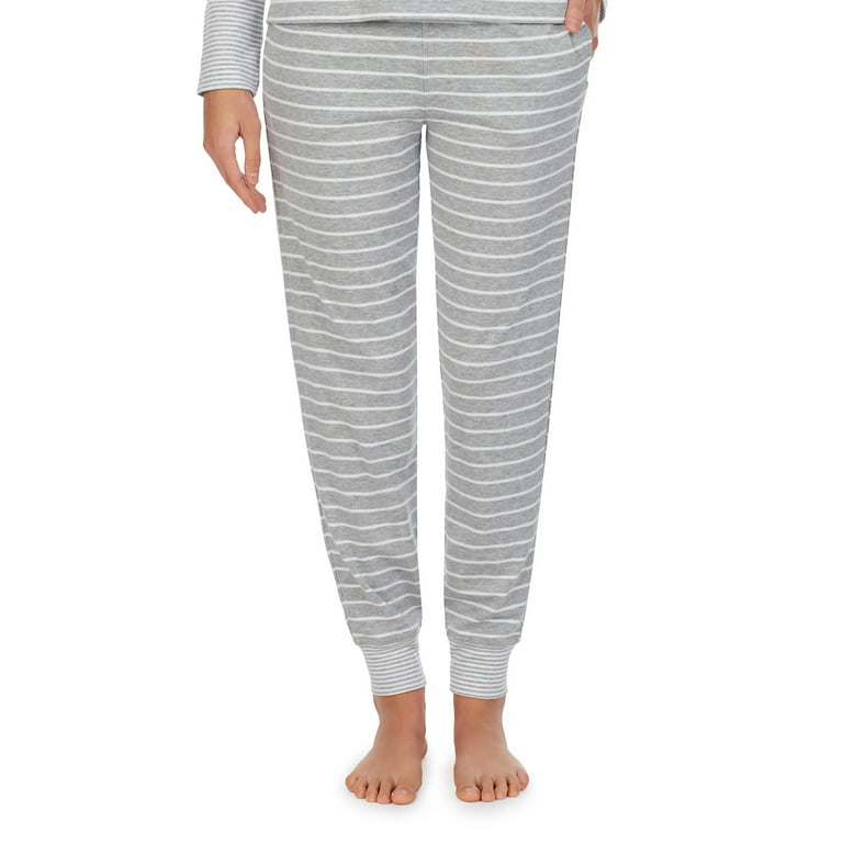 LAUREN RALPH LAUREN Womens Striped Pajamas,Grey Stripe,X-Large
