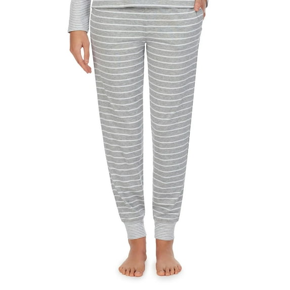 LAUREN RALPH LAUREN Womens Striped Pajamas,Grey Stripe,X-Large