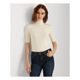 thumbnail image 1 of LAUREN RALPH LAUREN Womens White Short Sleeve Turtle Neck Top Plus 2X, 1 of 3
