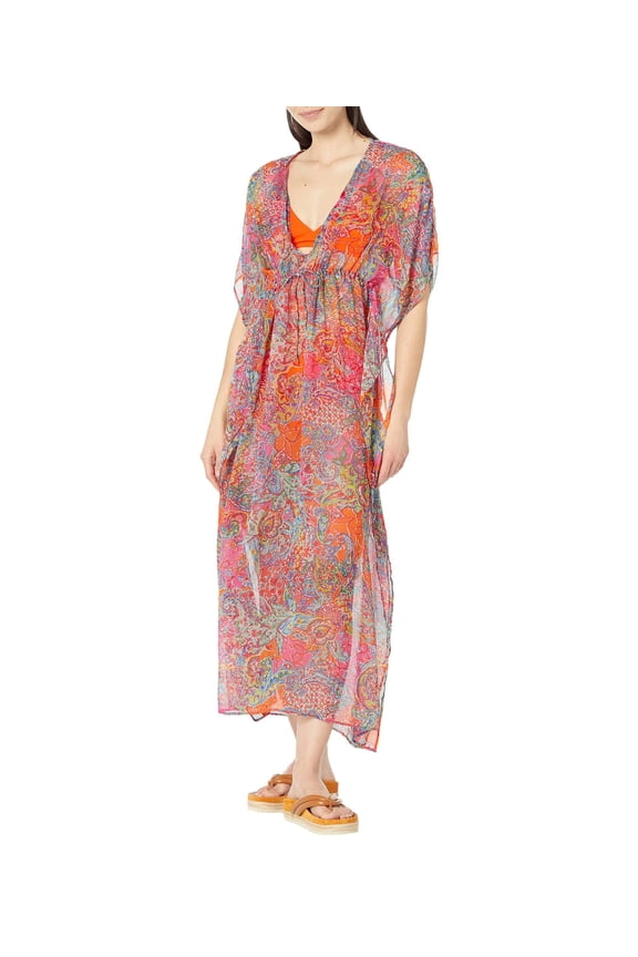 Womens Midi Cover-Up Caftan Amara Patchwork XL