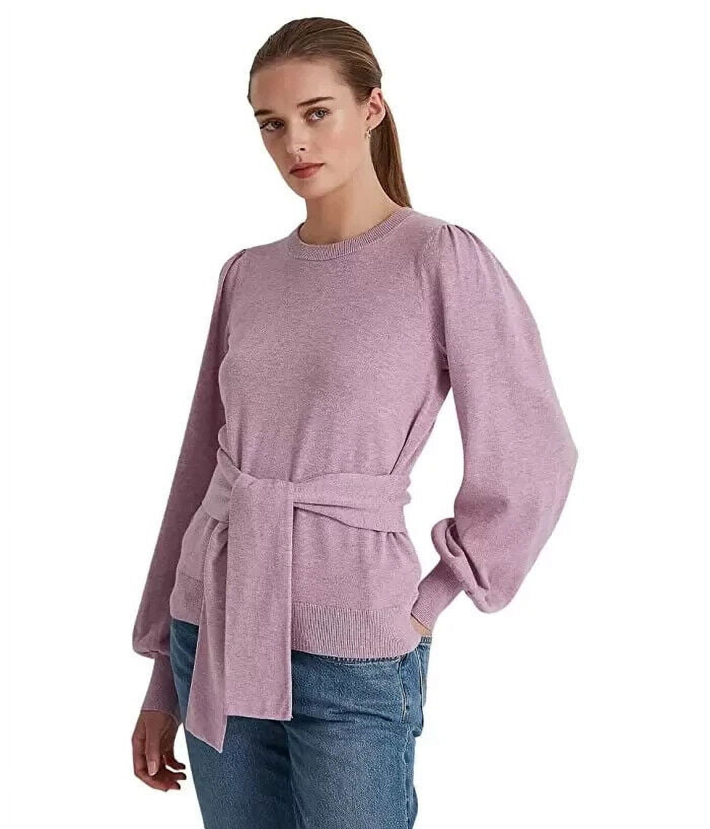 Ralph Lauren Women's Belted Cotton Blend Sweater Brown Size Small