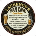 thumbnail image 1 of LAURENCE'S Man Cave Rules 14" Round Metal Sign Garage Wall Decor 100140010473, 1 of 1