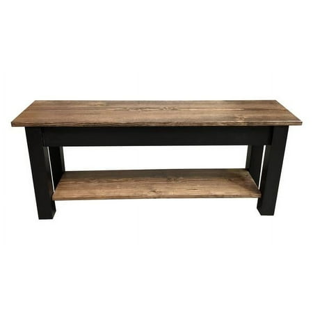 LAURENT BENCH WITH SHELF-66