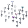 thumbnail image 1 of LAURITAMI 16G 16Pcs Labret Monroe Lip Rings Nose Helix Tragus Earring Studs Piercing Jewelry, 1 of 1