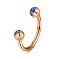 thumbnail image 1 of LAURITAMI 16G Septum Ring Inlaid CZ Rose gold Barbell Horseshoe Helix Earring, 1 of 1
