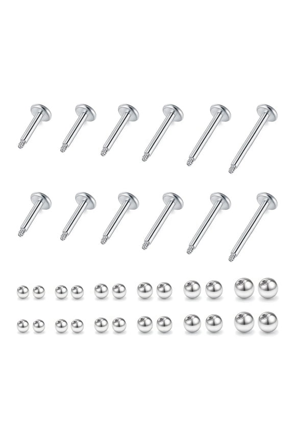 16G Surgical Steel Tragus Cartilage Helix Earrings Studs Replacement Balls 4-12Mm