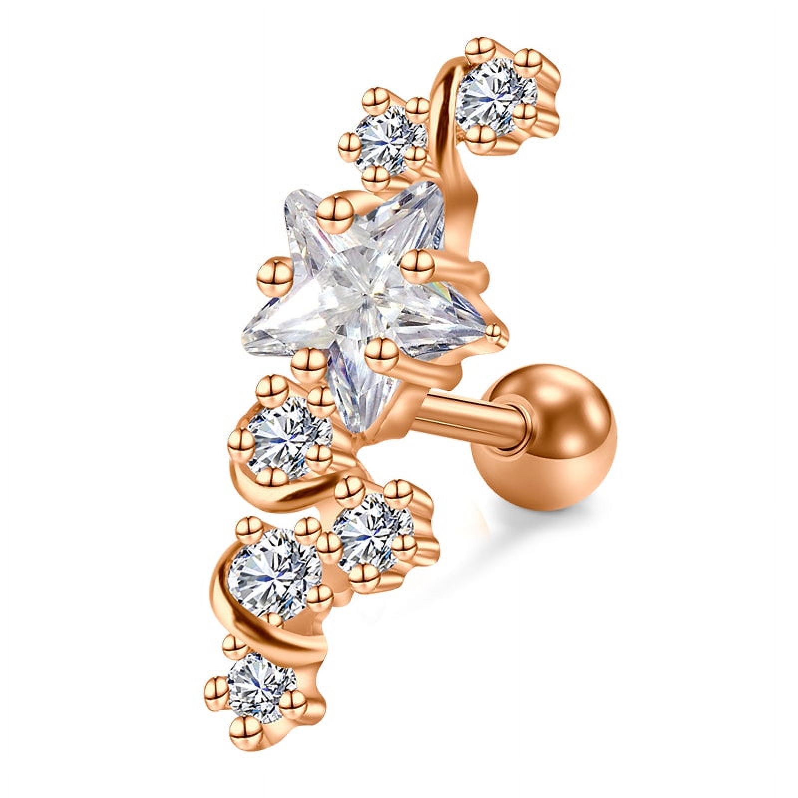 LAURITAMI 16gauge Tragus Earrings Cartilage Jewelry Star