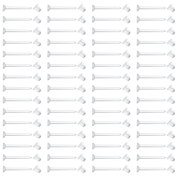 LAURITAMI 20G 60Pcs Clear Earrings Plastic Earrings Clear Cartilage Earrings Plastic Earrings