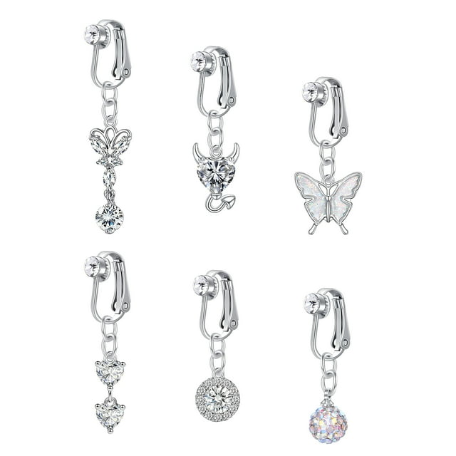 LAURITAMI 3 Foglie Piercing Naso Finto Gemstone Sticker Con