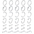 thumbnail image 1 of LAURITAMI L Shape Screw Hoop Silver Stainless Steel Nose Rings, 32-Piece, 1 of 5