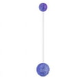 thumbnail image 1 of LAURITAMI Pregnancy Belly Rings 14G Tinfoil Ball Double Straight Bar 38MM Muti-Color Available, 1 of 1