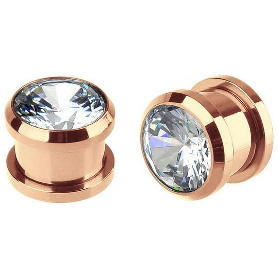 LAURITAMI Stainless Steel Ear Tunnel Plug Flesh Expander Piercing 3mm-12mm)