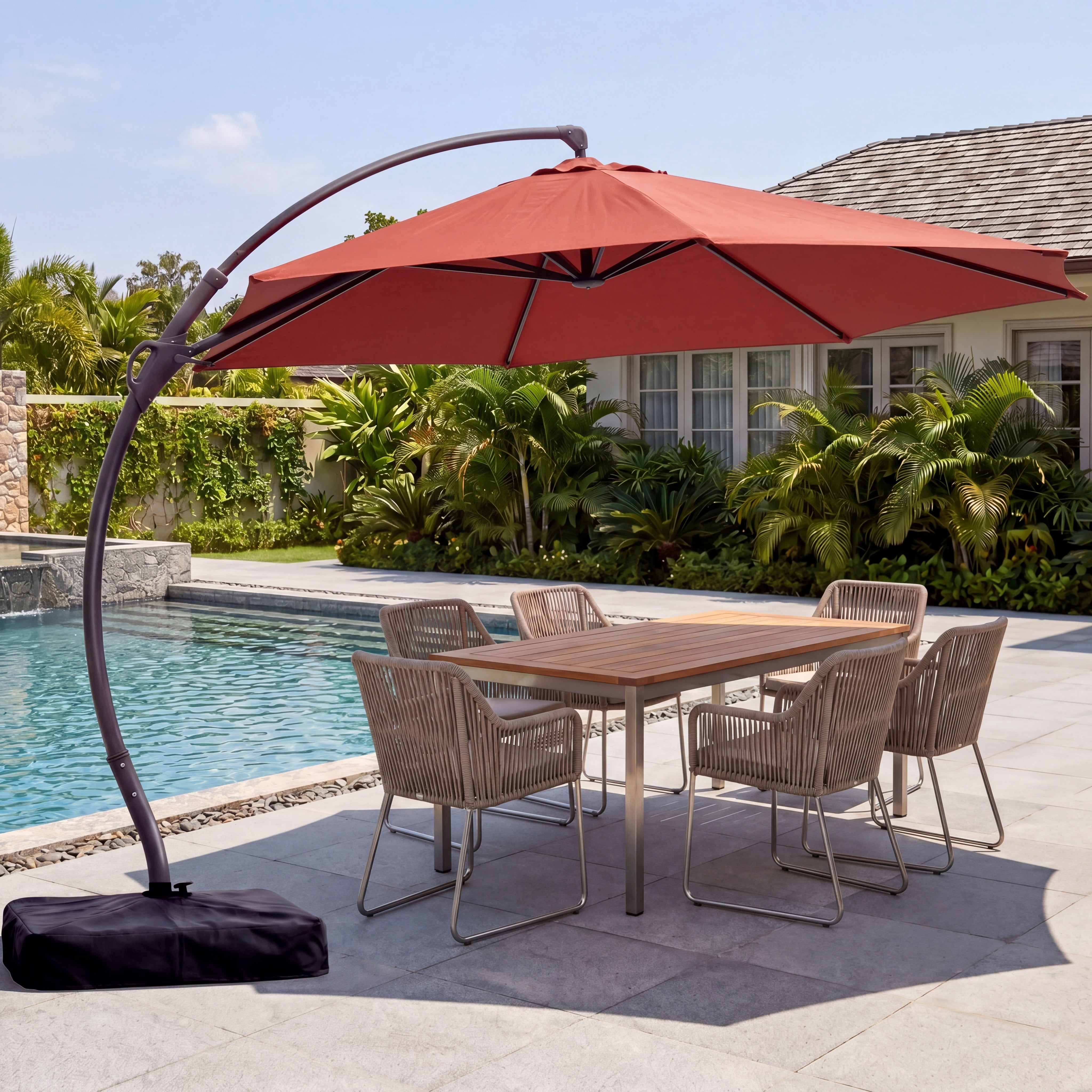 best top rated umbrella patio 11 PURPLE LEAF 10ft Durable Outdoor Umbrella, UV Umbrella, Grey, Garden Sun This umbrella opens and closes with an auto The 9 Best Patio Umbrellas,