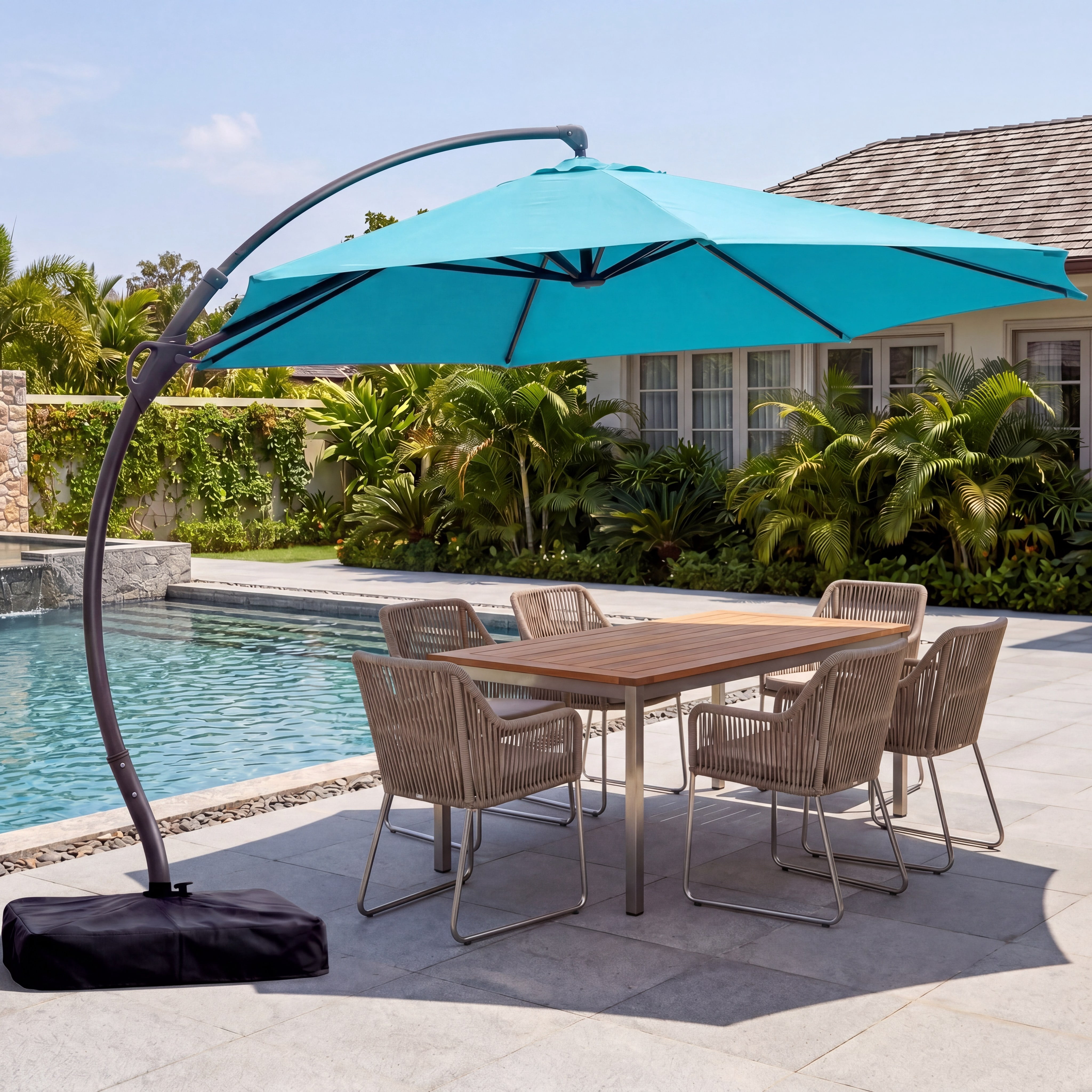garden reflections 11' round patio umbrella with tilt and cover PURPLE LEAF Outdoor 11 Feet for Pool Grey Experience optimal shading in your outdoor living space with our 11 Best Selection of Large Round