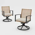 thumbnail image 1 of LAUSAINT HOME 2 - Piece Outdoor Swivel Dining Chair With Cushions, 1 of 6