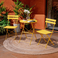 thumbnail image 1 of LAUSAINT HOME 3-Piece Outdoor Folding Bistro Set, Steel Bistro Set with Premium Frame, Yellow, 1 of 8