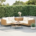 thumbnail image 1 of LAUSAINT HOME 6-Piece Patio Furniture Set, Outdoor Wicker Conversation Set with Storage Box and Beige Cushions, 1 of 9