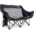 thumbnail image 1 of LAUSAINT HOME Double Camping Chair, Oversized Camping Loveseat with Cup Holder, Black, 1 of 7