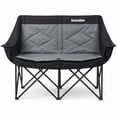 thumbnail image 1 of LAUSAINT HOME Double Camping Chair, Oversized Camping Loveseat with Cup Holder, Black, 1 of 8