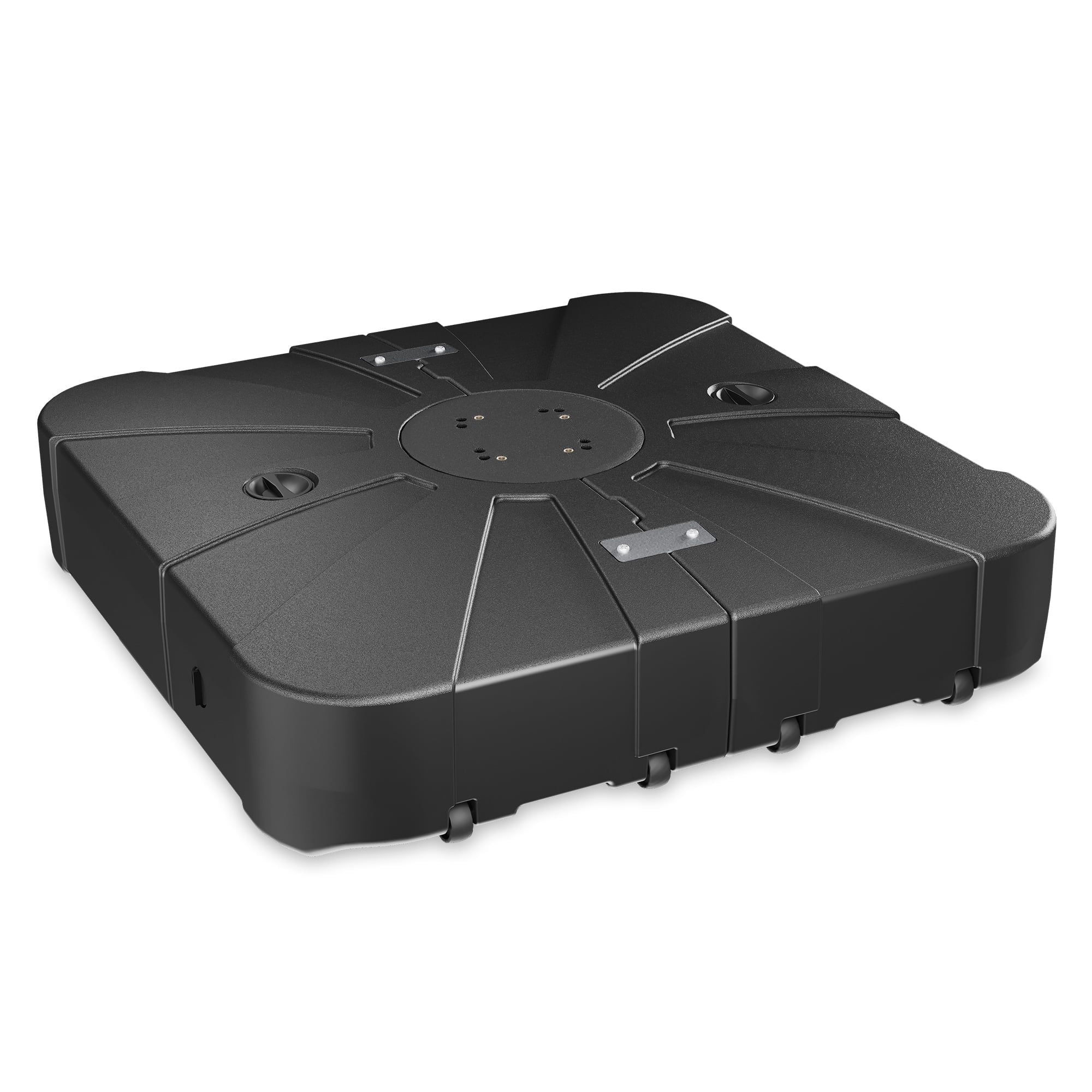 LAUSAINT HOME Patio Umbrella Base, Heavy Duty Offset Umbrella Base with Wheels, 34.6" x 34.6" x 7.5"
