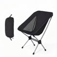 thumbnail image 1 of LAUSAINT HOME Ultralight Folding Camping Moon Chair, Heavy Duty 280 Lbs Portable Backpacking Chair, Padded Lightweight Outdoor Lawn Beach Chair with Carry Bag for Adult Camping Hiking Travel, Black, 1 of 12