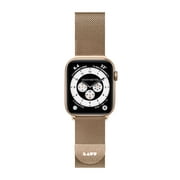 LAUT Apple Watch Series 1-7 & SE 42/44/45mm | Top grade Stainless steel Woven mesh | Lightweight & breathable design | Easy to adjust | Steel Loop Gold