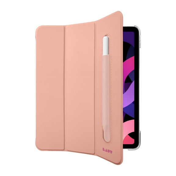 LAUT "HUEX" iPad Air 4 (10.9") Protective Case | Ultra-slim, Lightweight & Protective | Two Viewing Positions | Built in Apple Pencil Holder | Supports Auto-Sleep Function | Rose