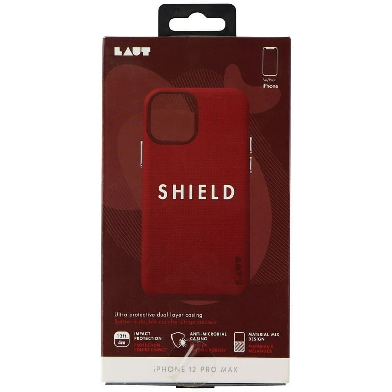 LAUT Shield Series Dual Layer Case for iPhone 12 Pro Max Crimson