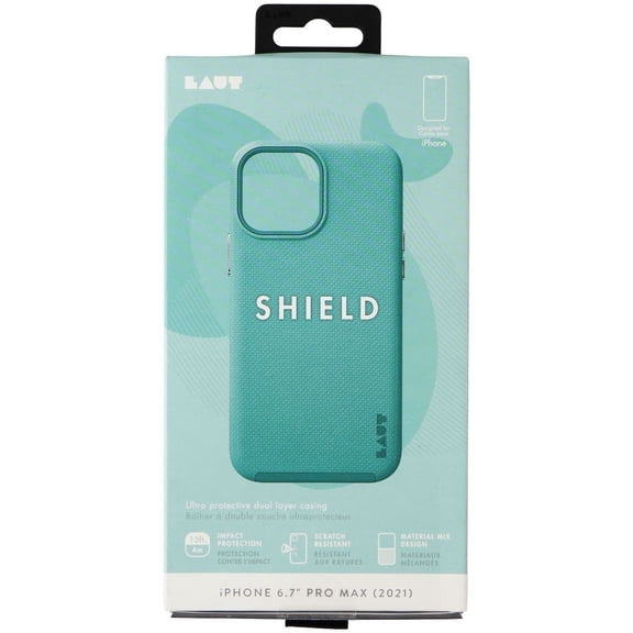 LAUT Shield Series Dual Layer Case for iPhone 13 Pro Max - Mint Teal