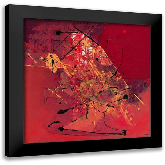 LAUTReDOU 12x12 Black Modern Framed Museum Art Print Titled - L Ange dragon
