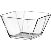LAV 64.25 Ounce Glass Serving Bowl | Beautiful Geometric Squared Shape, Made from Thick, Durable Glass, Great for Salads, Dessert, Fruit, and More, Microwave and Dishwasher Safe
