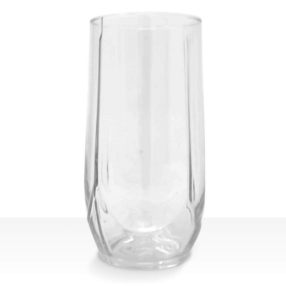 LAV Clear 13.75 Ounce Highball Drinking Glasses | Thick and Durable – Heavy Base – Dishwasher Safe – For Water, Juice, Soda, or Cocktails – Set of 6 Clear Glass Tumblers