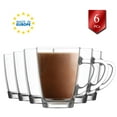 thumbnail image 1 of LAV Clear Tea Cups with Handle, Glass Coffee Mugs, Drinkware Set of 6, 10.25 fl oz., 1 of 7
