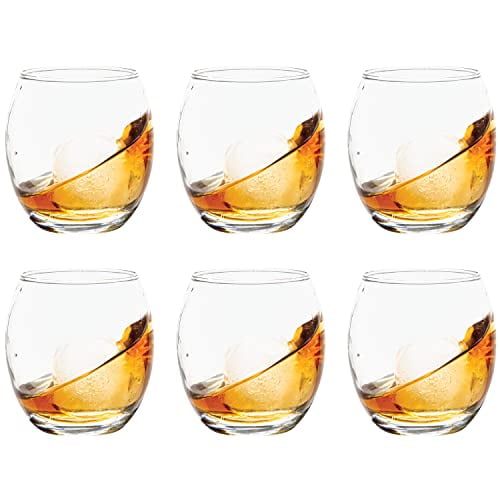 Vikko Whiskey Glasses Set of 6, Old Fashioned Whiskey Glasses 13.75 Ounce, Premium Scotch Glasses, Dishwasher Safe Bar Glasses